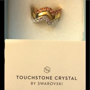 Touchstone Crystal Colorwave Ring Size 6